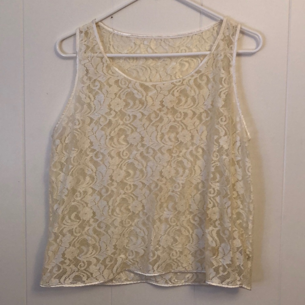 Beautiful Lace Overlay Top